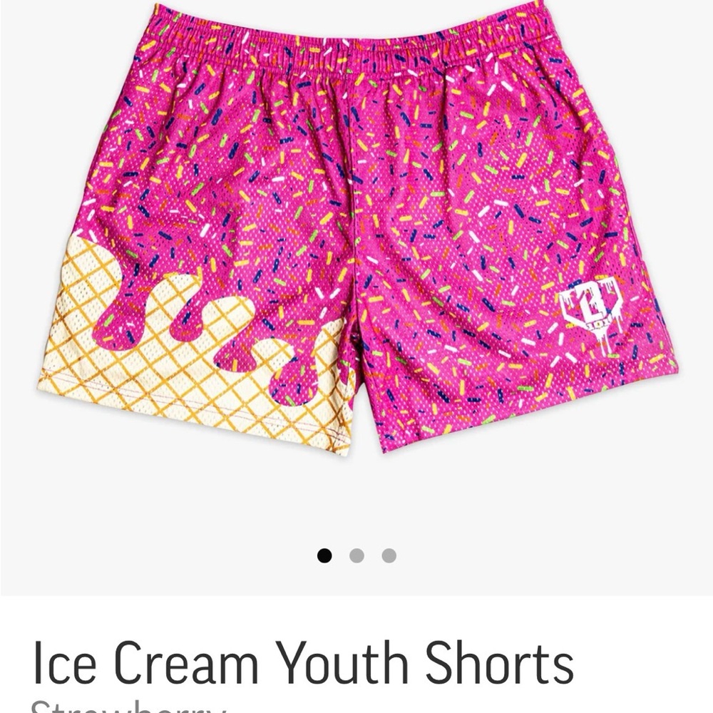 Ice Cream Youth Shorts - strawberry